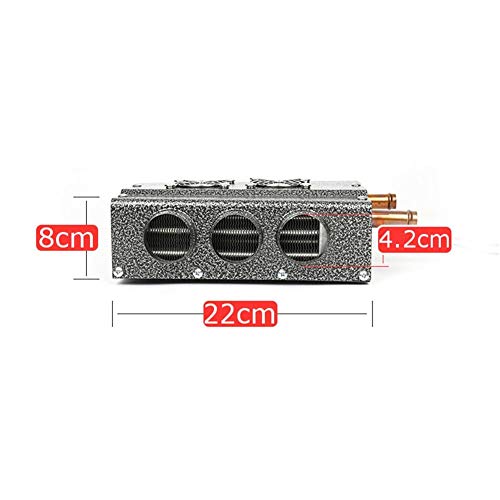 Car Heater Portable Car Heater -Universal DC12-24V 6 Ports Car Truck Heater Automotive Plumbing Air Conditioner Evaporator Car Defroster Mist Eliminator -Double Compact Air Heater W/Speed Switch - Thumbnail 7