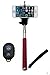 UFCIT Extendable Selfie Handheld Stick Monopod with Adjustable Phone Holder and Bluetooth Wireless Remote Shutter for iPhone Samsung and other system over IOS 6.0 and Android 4.2.2 Smartphones (Hot Pink Monopod with Shutter)