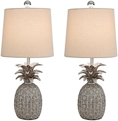 Abbyson SP-79081-SIL-2PCK Serena Mercury Glass Table Lamp, Set of 2, Silver