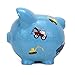 Child to Cherish Ceramic Piggy Bank for Boys, Construction Trucks, Blue