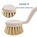 Amazer Dish Brush Kitchen Scrub Brushes with Sturdy Offset Handle Non-melting Bristles for Dishes Cleaning- Set of 2