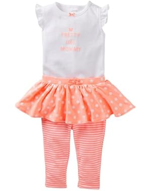 Carters Like Mommy Bodysuit & Tutu Legging Set Newborn Orange
