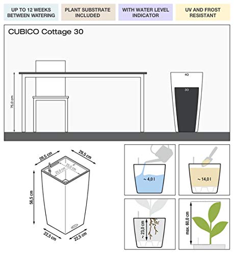 LECHUZA CUBICO Cottage 30 granit 15222 – Bild 3