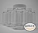 CLEARVIEW CONTAINERS Plastic Storage Jars with Leak Proof Lids, BPA Free, Hand Wash Only (16oz Jar, 6PK)