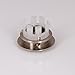 ELITE Solid Brass Brushed Nickel Umbrella Style Overflow Cap for Ceramic Sinks