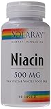 Solaray Niacin Capsules, 500 mg, 100 Count