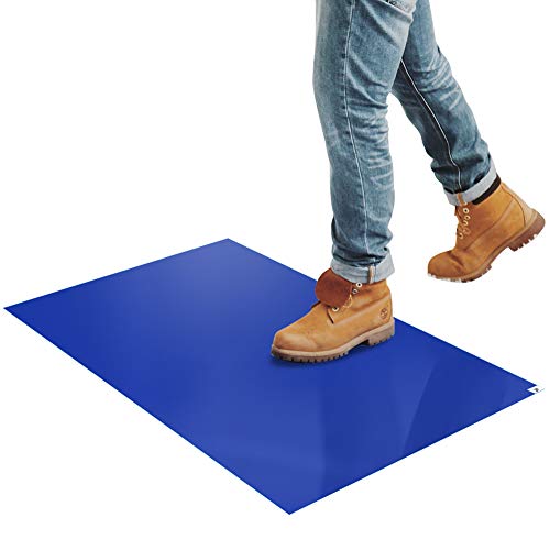 SATECH Sticky/Tacky/Adhesive Mat 24" x 36" Blue (Case of 4 Mats,30