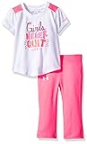 Under Armour Baby Girls' Never Quit Set, White, 24 Months