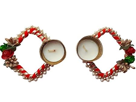 Kavya Fashion Metal Diwali Diya Home Decoration Set of 2