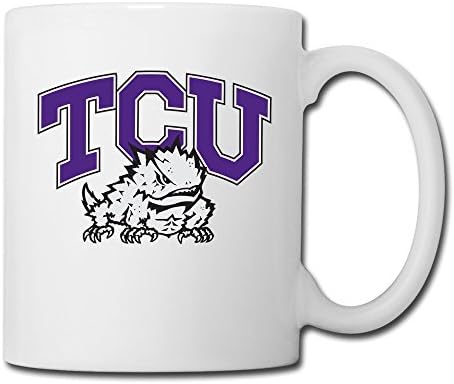 White TCU Horned Frogs Sab04Fl Ceramic Coffee Mug 11oz Unisex Printed On Both Sides