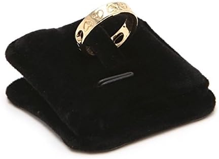 2 Pcs Black Finger Ring Display Stand Elegant Holder Velvet Showcase Rack Great Workmanship,every Detail Artistically Handled,easy To Hang And Take Off.