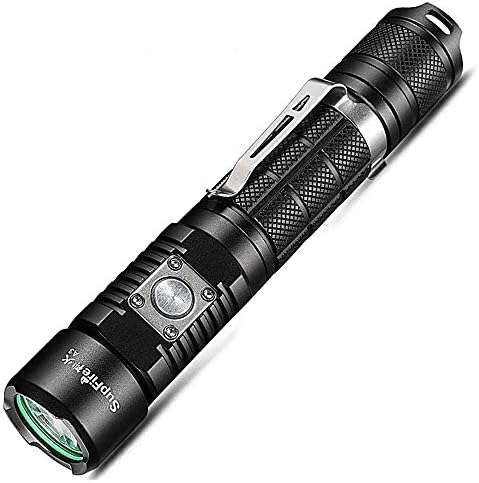 Supfire A3 Flashlight Torch Waterproof IP67,1100 Lumen High Power Lightweight Torch,5 Modes Rechargeable with USB Charging,for Outdoor Camping Hiking Fishing Security