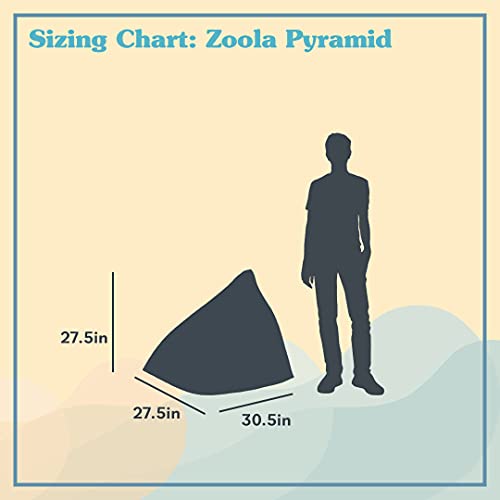 Yogibo Zoola Pyramid Outdoor Bean Bag Chair for Kids, Small Single