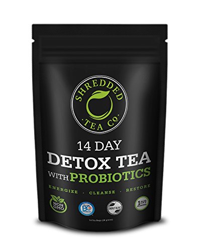 Shredded Tea Detox With Probiotics - Cleansing Green Tea Energy Blend, TeaTox For Reduced Bloating & Discomfort, Natural Weight Loss Support - 14 Tea Bags Shredded Tea Detox With Probiotics - Cleansing Green Tea Energy Blend, TeaTox For Reduced Bloating & Discomfort, Natural Weight Loss Support - 14 Tea Bags