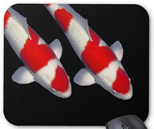 Mouse Pad Brocade carp, crimson white Mousepad Computer Accessories Gaming Mouse Mat 11.8 X 9.8 Inch