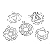 Chakra Pendants Silver Tone, Indian Energy Charms, 7 Pcs