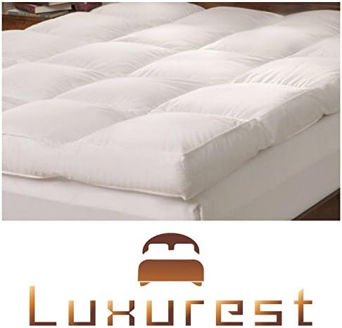 Feather Bed | Pillow Top Mattress Topper | 5 Inch | Free Cover Included | This Luxurious Mattress Pad Is the Perfect Addition to Your Current Mattress. (Cal King)