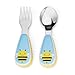 Skip Hop Toddler Utensil Set Fork and Spoon Set, Dishwasher Safe, Bee
