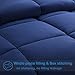 EASELAND All Season Queen Size Soft Quilted Down Alternative Comforter Reversible Duvet Insert with Corner Tabs,Winter Summer Warm Fluffy,Navy,88x88 inches