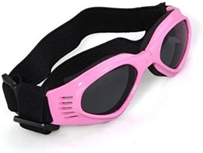 Dog Sunglasses,Tinkle ONE Waterproof Protection Eyewear Goggles for Small Medium Large Dogs (Medium, Pink)