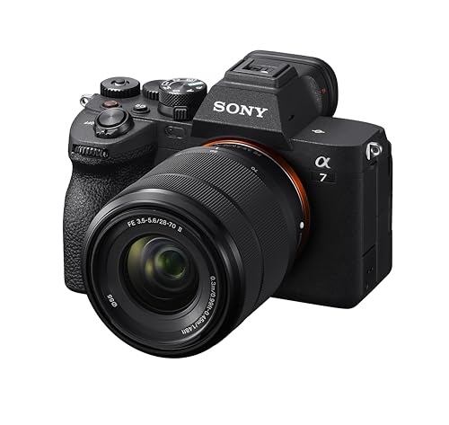 Sony Alpha 7 IV Full-Frame Camera with 28-70mm Lens – 33 MP, Real-Time Autofocus, 10 fps, 4K 60p Video, Touchscreen, Professional Features for Photos and Videos, Black