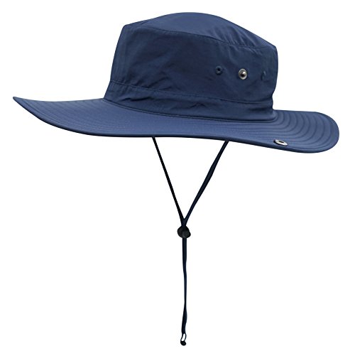 Connectyle Unisex Daily Outdoor Cowboy Sun Hat Wide Brim Bucket Fishing Hats Summer String Hat Cap