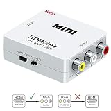 HDMI to RCA Converter, 1080p HDMI to AV Composite Adapter Supporting PAL/NTSC for Amazon Fire TV Stick, Roku, Chromecast, Apple TV, PC, Laptop, Xbox, HDTV, DVD -Includes USB Charging Cable