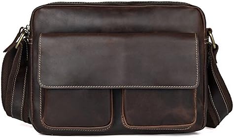 Clean Vintage Leather Crossbody Carry-All Sling Messenger Bag