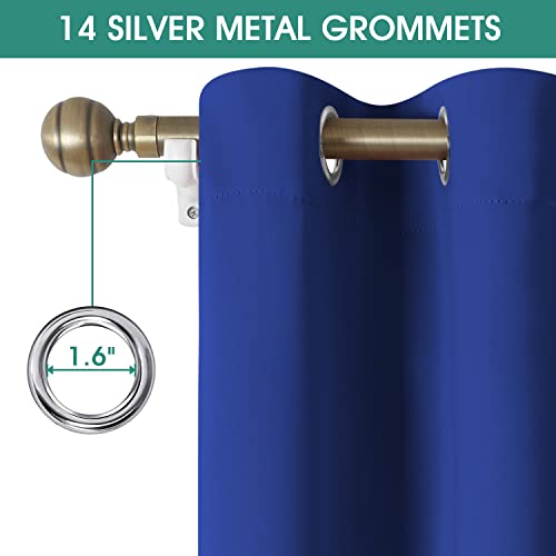 HOMEIDEAS Sliding Door Curtains Wide 100 x 84 Inch Long Privacy