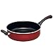 Paula Deen Riverbend Nonstick Jumbo Cooker/Saute Pan with Helper Handle and Lid, 5 Quart, Red Speckle