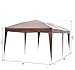 Outsunny 10’ x 20’ Outdoor Gazebo Pop Up Canopy Party Tent with UV Sun-Resistant 2-Tier Roof & Portable Carry Bag Coffee