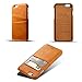 FlyHawk iPhone 6/6S Wallet Phone Case, Slim Leather Back Case Cover with Credit Card Holder Khaki Case