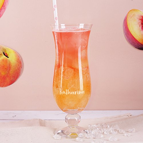 Herz & Heim® Karibisches Cocktailglas mit Gravur Ihres Wunschnamens (Name) – Bild 3