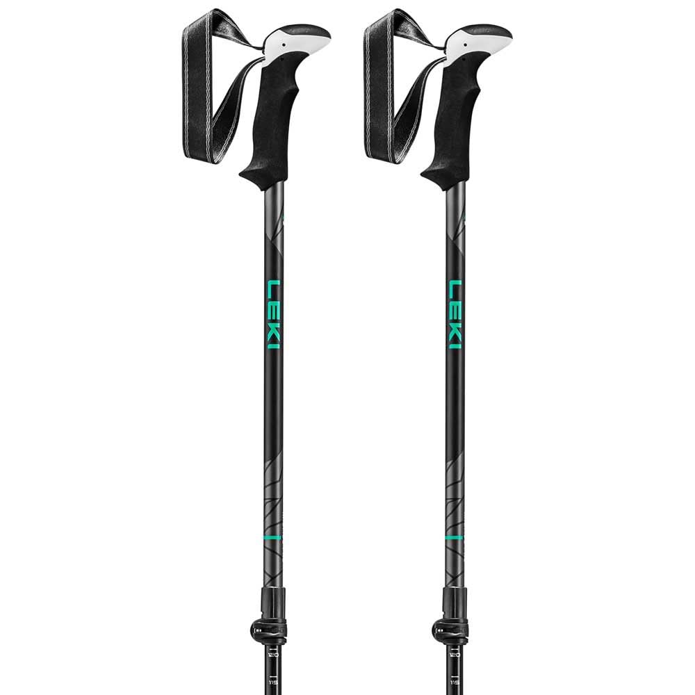 Leki Khumbu Pro Hiking Poles, Black-Dark Anthracite-Genoa, 110-145 cm