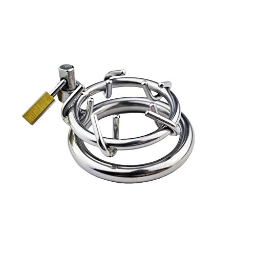Bondage Masters Male Chastity Device, Ultra Small Cage with Crown of Thorns
