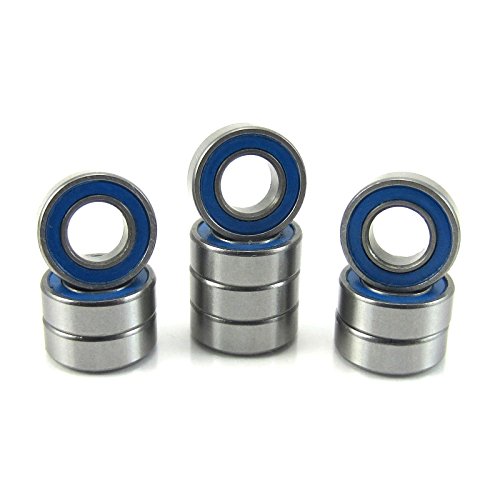 3/16x3/8x1/8 Precision Ball Bearings ABEC 3 Blue Rubber Sealed (10)