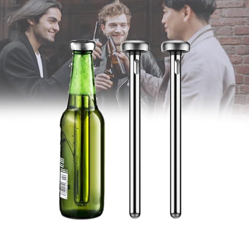 Stay Refreshed at Outdoor Events - 2-Pack Beer Chiller Sticks - Stainless
