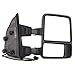SCITOO Towing Mirrors fit for Ford Mirrors fit 1999-2016 for Ford for F250 for F350 for F450 for F550 Super Duty with Amber Turn Signal Manual Controlling Telescoping and Folding Features