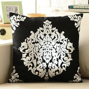 Nava New Modern Black Silver Plating Art Decorative Pillow Case /Fashionable Cushions
