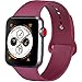 ATUP Compatible with for Apple Watch Replacement Band 38mm 40mm 42mm 44mm Women Men, Soft Silicone Band Compatible with for iWatch Series 5, 4, 3, 2, 1 (.Wine Red, 42mm/44mm-S/M)