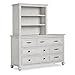 Evolur Madison Mini Hutch/Bookcase, Antique Grey Mist