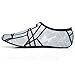 JustOneStyle NBERA Barefoot Flexible Water Skin Shoes Aqua Socks for Beach Swim Surf Yoga Exercise (5.L (US W:6.5~7.5 M:6~6.5), Black Gray)
