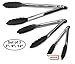 Vivree Kitchen Tongs Set - Salad & Grill Stainless Steel Serving Tongs with Silicone Tips - 9
