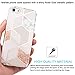 JAHOLAN Bling Glitter Sparkle Rose Gold Marble Design Slim Shockproof Clear Bumper TPU Soft Case Rubber Silicone Cover Phone Case Compatible with iPhone 5 5S