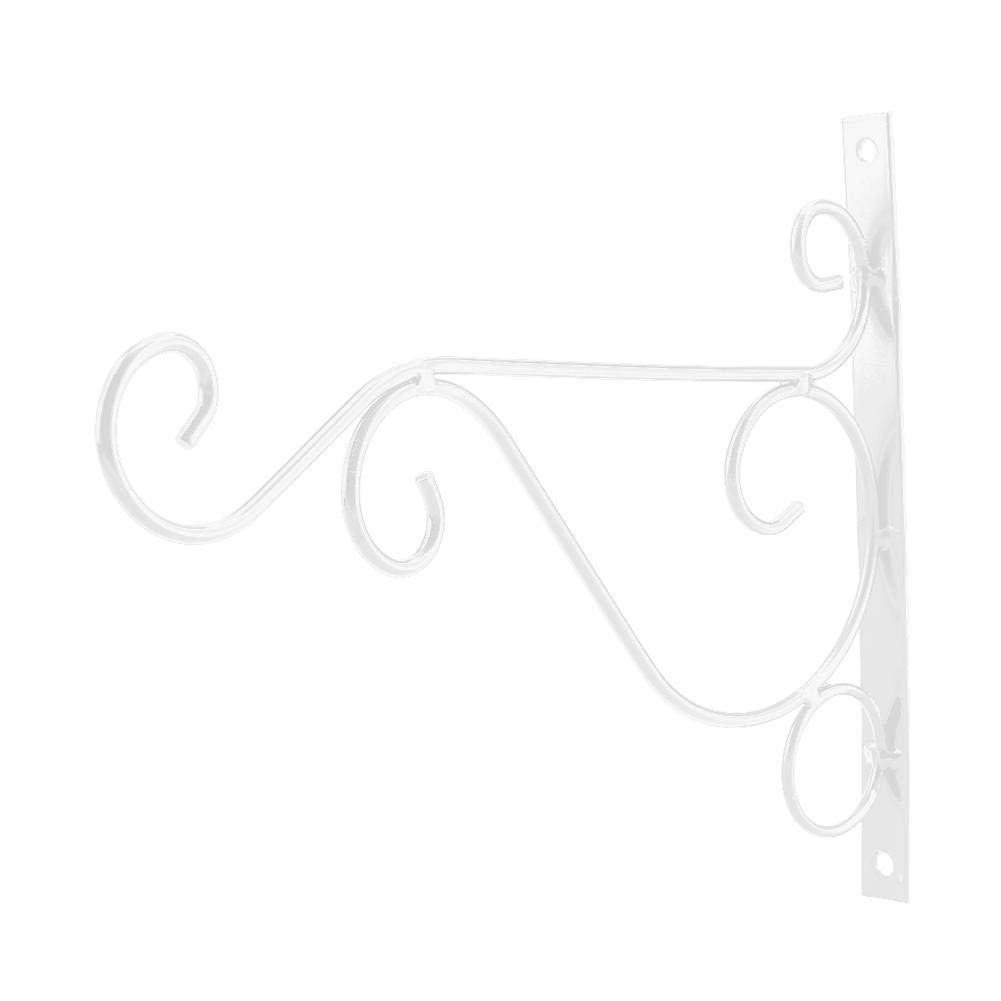 Nimoa Hanging Bracket, Iron Plant Hanger Wall Hanging Bracket Flower Hook for Home Garden Decoration 30 * 21cm (White)