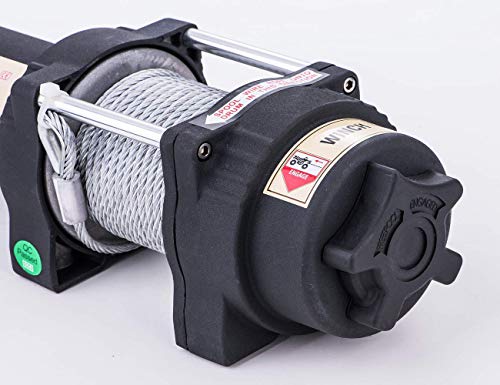 Sinoking 12VDC 3000LB/1361kg, Waterproof Electric Winch UTV ATV Winch with 0.18″39′(feet) Steel Wire Rope Winch Kit