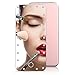 Lighted Makeup Mirror, LoiZau 23 LEDs 5.5 Inch Portable Vanity Makeup Mirror with Lights for Travel USB Charging(Rose Gold)