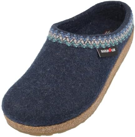 Haflinger Grizzly Wool Clogs Mens 45/12 Charcoal Black Felt Mules Cork Footbed Amazon.com | HAFLINGER Men main image 4