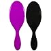 Wet Brush Original Detangler - Purple and Black (Pack of 2) - Exclusive Ultra-soft IntelliFlex Bristles - Glide Through Tangles With Ease For All Hair Types - For Women, Men, Wet And Dry Hair