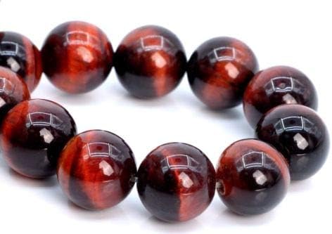 12MM Natural Mahogany Red Tiger Eye Beads Grade AAA Round Loose Beads 7.5'',